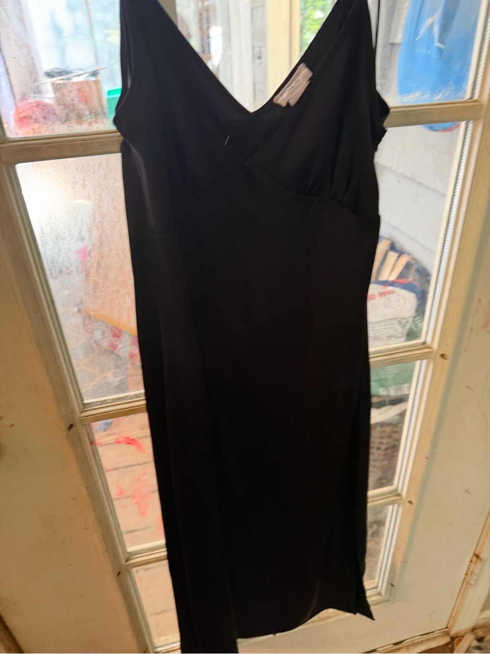 Song of Style Black V-Neck Maxi Slip Dress